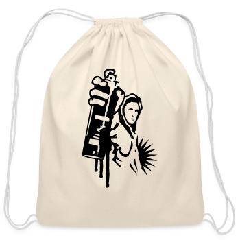 Graffiti Sprayer in Urban Street Art Style - Cotton Drawstring Bag - natural - Front