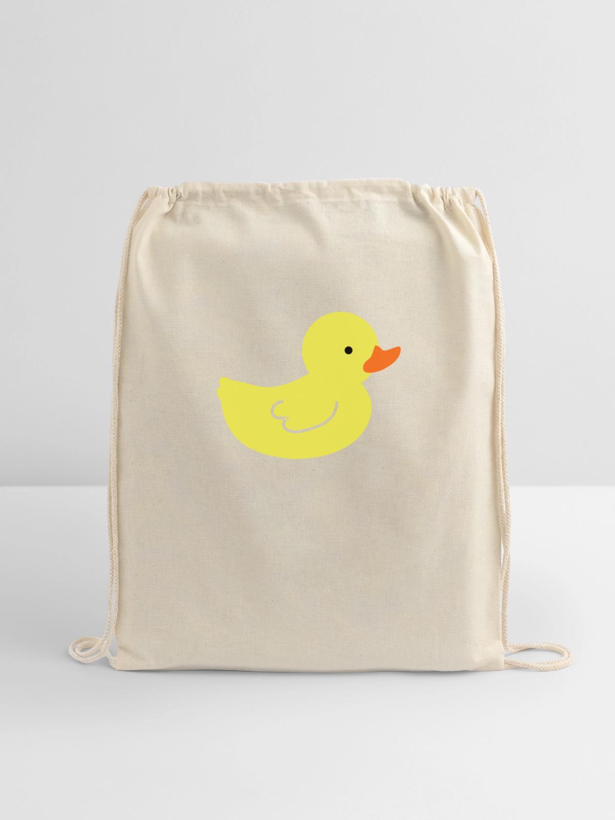 rubber ducky - Cotton Drawstring Bag - natural - Front