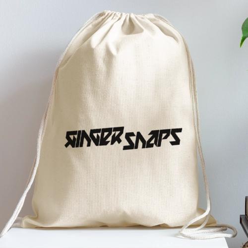 Ginger Snap5 logo (slim black) - Cotton Drawstring Bag