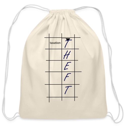 Taxation is Theft Crossword - Cotton Drawstring Bag