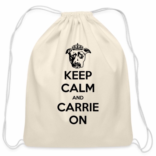keepcalmcarrie black - Cotton Drawstring Bag