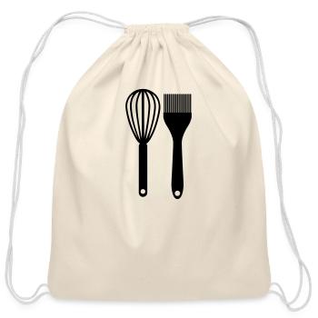 baking - Cotton Drawstring Bag - natural - Front
