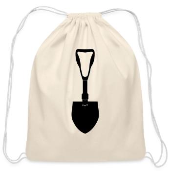 klappspaten_vec_1 us - Cotton Drawstring Bag - natural - Front