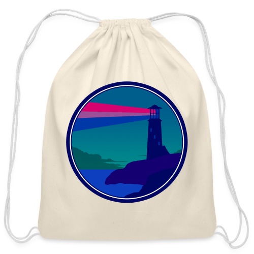 Be a Beacon - (Bi Flag Beam) - Cotton Drawstring Bag