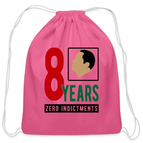 Obama Zero Indictments - Cotton Drawstring Bag