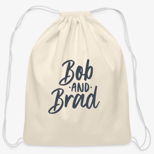Bob and Brad Navy - Cotton Drawstring Bag