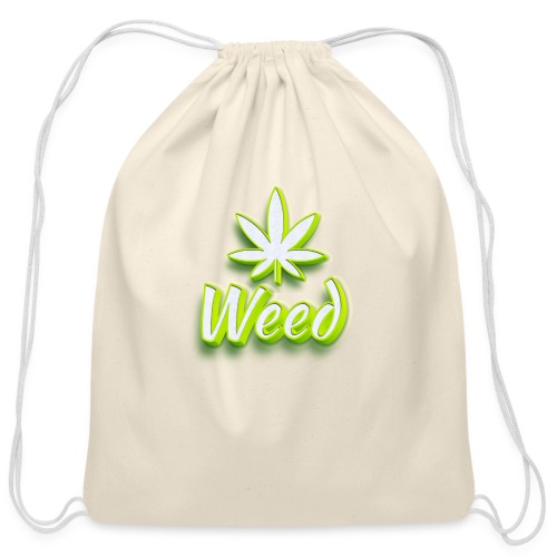 Cannabis Weed Leaf - Marijuana - Customizable - Cotton Drawstring Bag
