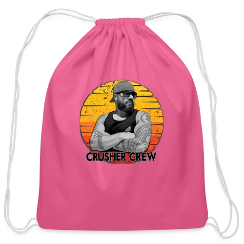 Crusher Crew Carl Crusher Sunset Circle - Cotton Drawstring Bag