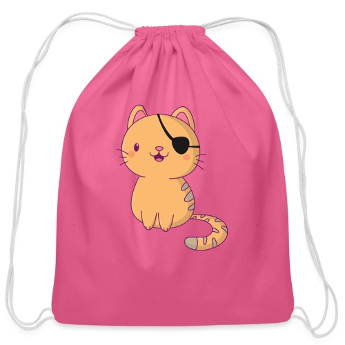 Cat with 3D glasses doing Vision Therapy! - Cotton Drawstring Bag