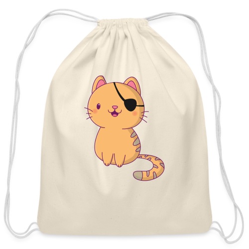 Cat with 3D glasses doing Vision Therapy! - Cotton Drawstring Bag
