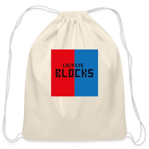 Lazy Eye Blocks - Cotton Drawstring Bag