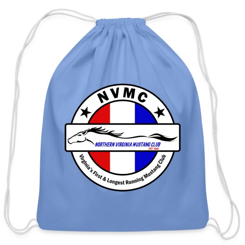 Circle logo on white with black border - Cotton Drawstring Bag