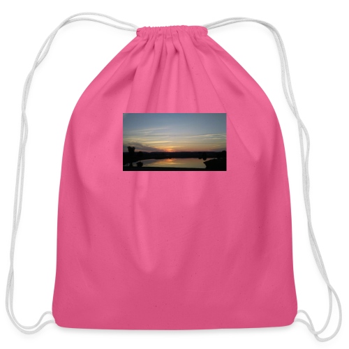 Sunset on the Water - Cotton Drawstring Bag