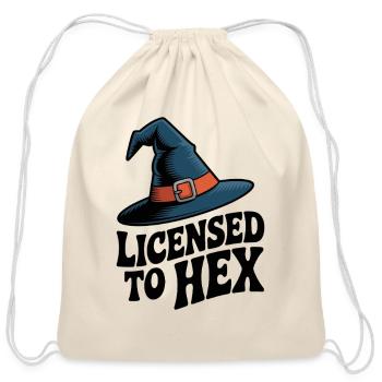 Licensed to Hex - Cotton Drawstring Bag - natural - Front