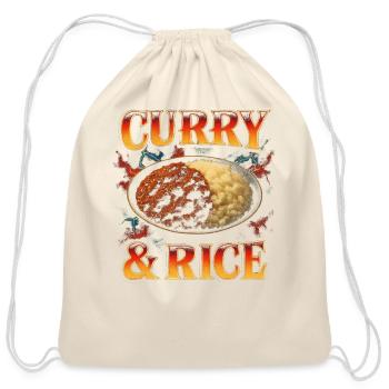 Curry And Rice Favorite Food Funny Weird 90s Curry - Cotton Drawstring Bag - natural - Front
