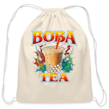 Boba Tea Favorite Food Funny Weird 90s Boba Tea - Cotton Drawstring Bag - natural - Front