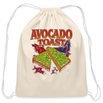 Avocado Toast Favorite Food Funny Weird 90s Toast - Cotton Drawstring Bag - natural - Front