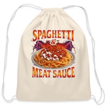 Spaghetti Favorite Food Funny Weird 90s Spaghetti - Cotton Drawstring Bag - natural - Front