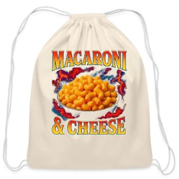 Macaroni And Cheese Favorite Food Weird 90s - Cotton Drawstring Bag - natural - Front