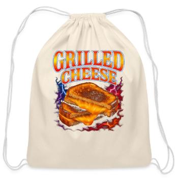 Grilled Cheese Favorite Food Funny Weird 90s - Cotton Drawstring Bag - natural - Front