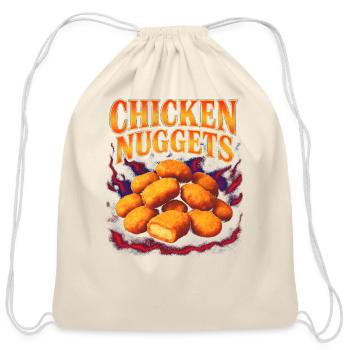 Chicken Nuggets Favorite Food Weird 90s Nuggets - Cotton Drawstring Bag - natural - Front