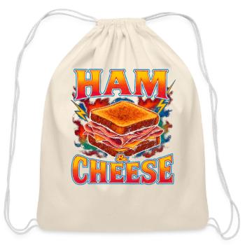 Ham And Cheese Sandwich Favorite Food Weird 90s - Cotton Drawstring Bag - natural - Front