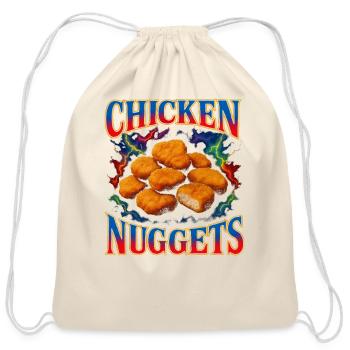 Chicken Nuggets Favorite Food Weird 90s Nuggets - Cotton Drawstring Bag - natural - Front