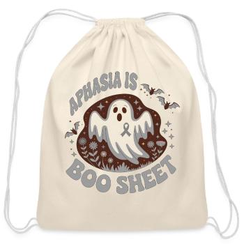 Aphasia Boo Sheet Ghost - Cotton Drawstring Bag - natural - Front