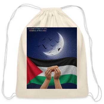 Palestinian Hunger Hope - Cotton Drawstring Bag - natural - Front