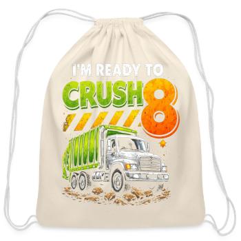 Crush It Hauler Neon Truck - Cotton Drawstring Bag - natural - Front
