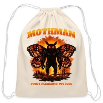 Mothman Firelit Myth WV 1966 - Cotton Drawstring Bag - natural - Front