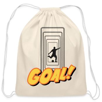 goal - Cotton Drawstring Bag - natural - Front