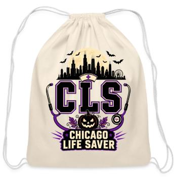 CLS Chicago Life Saver Skull City First Responder - Cotton Drawstring Bag - natural - Front