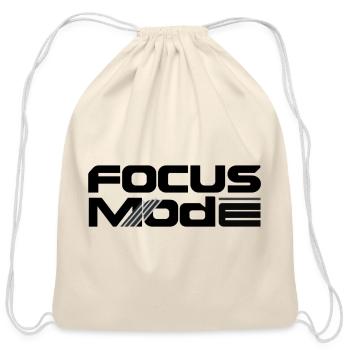 Focus Mode Neon Stripes - Cotton Drawstring Bag - natural - Front