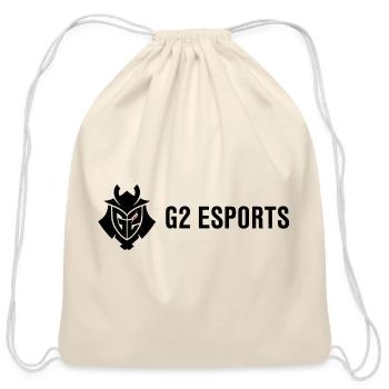 G2 Esports Logo Noir - Sac à cordon en coton - nature - Devant