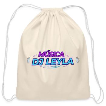 Música DJ Leyla Neon Groove - Cotton Drawstring Bag - natural - Front
