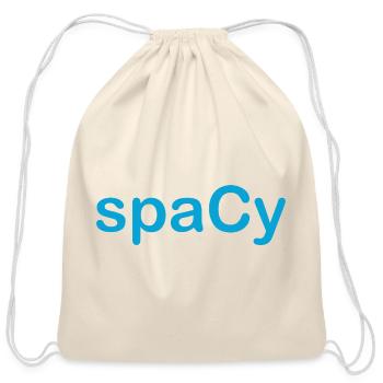 Spacy Programming Logo NLP AI ML NLP  AI ML Open - Cotton Drawstring Bag - natural - Front