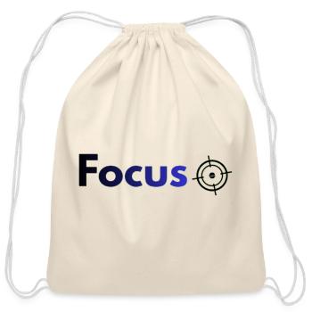 Focus Target Neon Gradient - Cotton Drawstring Bag - natural - Front