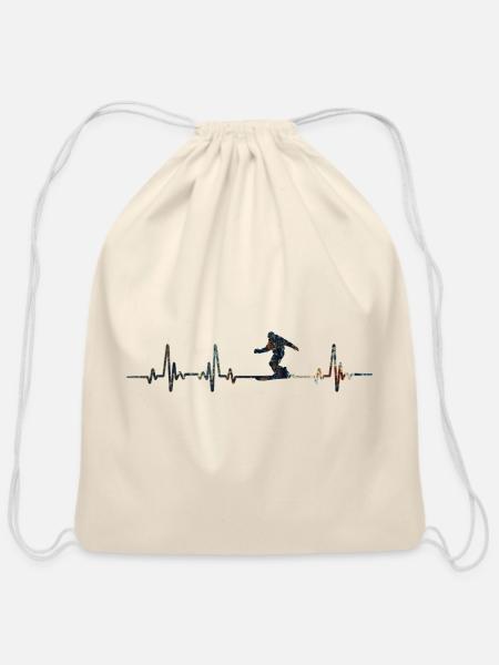 Please upload design image - Cotton Drawstring Bag - natural