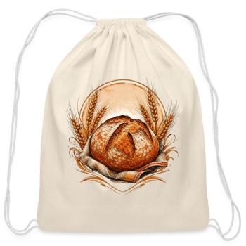 Artisan Sourdough Baker Rusti - Cotton Drawstring Bag - natural - Front