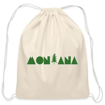 Montana Pine Tree - Cotton Drawstring Bag - natural - Front