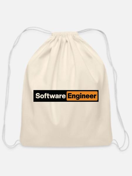 Software Engineer Coding Life - Cotton Drawstring Bag - natural