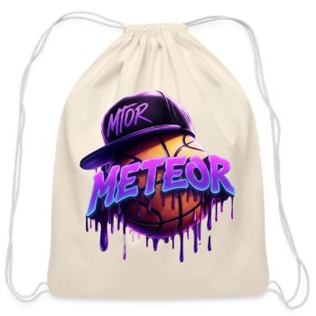Meteor Neon Drip Basketball Graffiti - Cotton Drawstring Bag - natural - Front