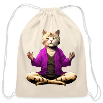 Yogi the Cat - Cotton Drawstring Bag - natural - Front