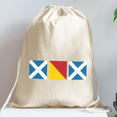 MOM - Nautical flags - Cotton Drawstring Bag