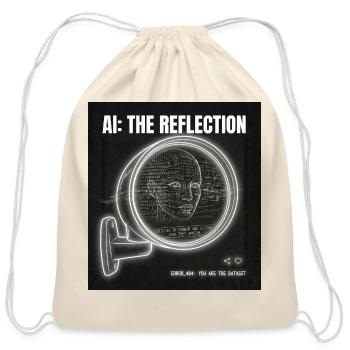 Artificial Intelligence Mirror Data Self Cyberpunk - Cotton Drawstring Bag - natural - Front