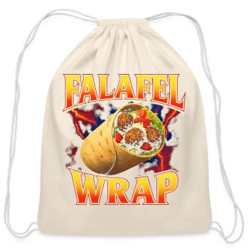 Falafel Wrap Favorite Food Funny Weird 90s Falafel - Cotton Drawstring Bag - natural - Front