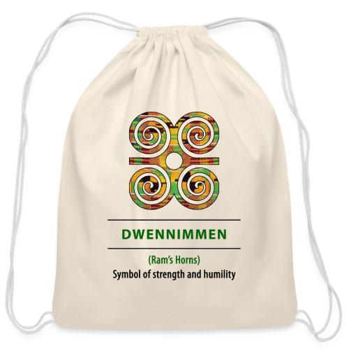 Dwennimmen Adinkra symbol - Cotton Drawstring Bag