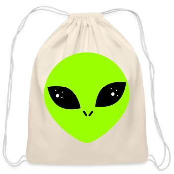  Alien  - Cotton Drawstring Bag - natural - Front