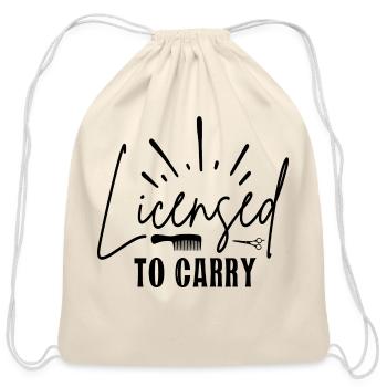 Licensed to Carry - Cotton Drawstring Bag - natural - Front